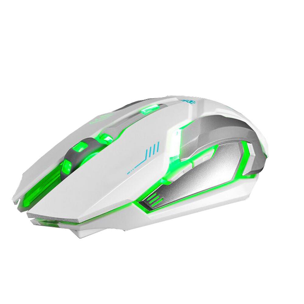 Wireless Gaming Mouse - Silent LED Backlit 1600DPI Rechargeable
