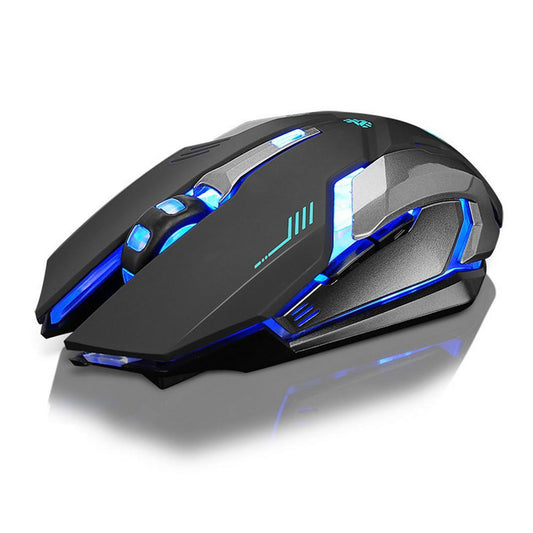 Wireless Gaming Mouse - Silent LED Backlit 1600DPI Rechargeable